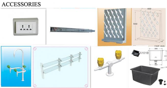 Verstellbares Glasregal Laborarbeitsbänke mit Schubladen - Ideale Reagenzregallösung 2