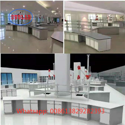 Guter Preis CER weiße Farbe dauerhafter Chemie-Labormöbel-Arbeitsplatz Multiscene Online