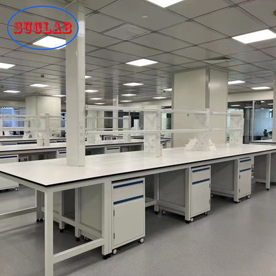 Guter Preis Antikorrosions-Chemie-Laborwerktisch-Insel mit kaltgewalztem Stahlrahmen Online