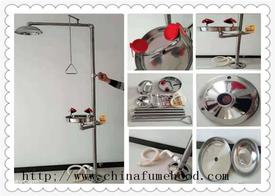 Guter Preis Boden montierte Kombination Laborgeräte tragbare Sicherheitsdusche und Augenwaschstation Online