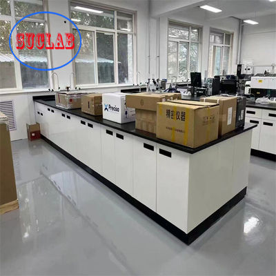 Guter Preis Epoxidharz-Werkplatten Chemie-Labor-Bänke mit Holz-Basis-Schrank Online
