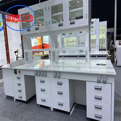 Guter Preis Gemachte Farb-Chemie-Laborbank mit Stahl-Basis-Schrank Online
