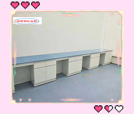 Guter Preis Rechteckige Chemielaborbank Abmessung L*1500/750 W *800/850mm H anpassbar Online
