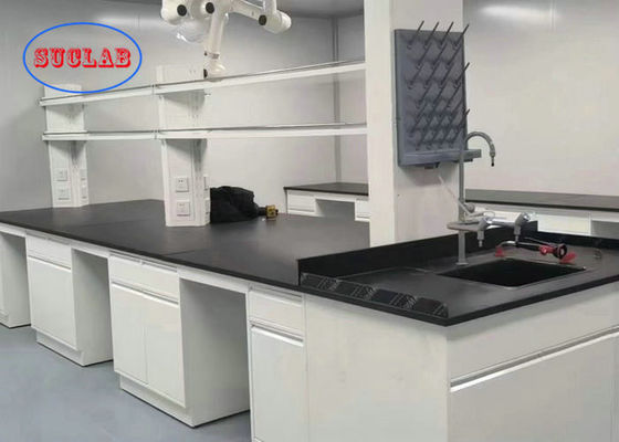 Guter Preis Weißer Labor-Instrumenten-Tisch mit schwarzem Phenolarharz-Schreibtisch im Chemielabor Online