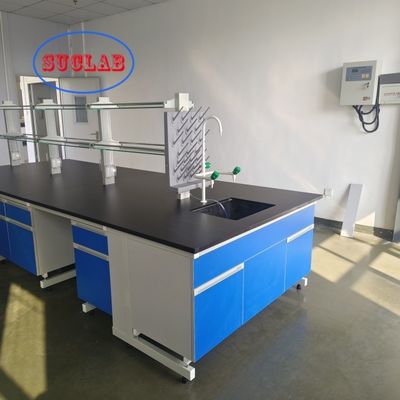 Guter Preis Anpassbare Abmessungen L*1500/750 B*800/850mm H Chemielaborbank Lieferanten Rechteckige Form für langlebige Laborausstattung Online