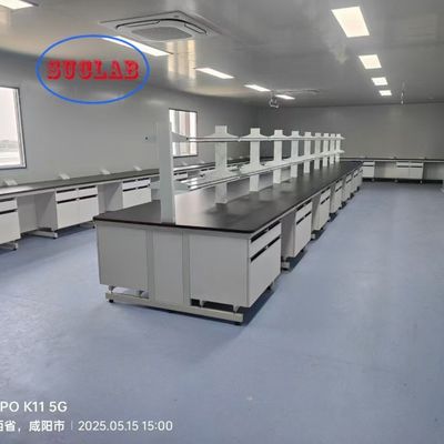 Guter Preis Gelbe Chemie-Labor-Stuhlhersteller für anpassbare Abmessungen L*1500/750 W *800 /850 mm H und Laborleistung Online