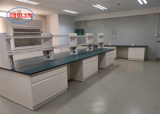 Guter Preis Anpassungsfähige Chemie-Laborbank China Hersteller mit DTC 16-Zoll-Schiene Epoxy-beschichtete Wasserhahn Aluminium-Griff Online