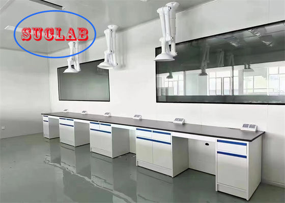 Guter Preis All Steel Lab Workbench Hongkong mit DTC Rail Reagent Racks und verstellbaren Glasregalen Online